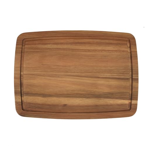 TARUNMO Acacia Wood Chopping Boards,Wooden Cutting Board 25X35Cm,Cutting Board with Deep Groove,Chopping Boards Wooden for Kitchen