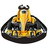 JYXKART Kids Go Kart, DRT3 Electric Go Kart Build in 350W*2 AC Brushless Motor with 36V8A Removable Lithium Battery, 40km/h High Speed Racing Drifting Go Karts for Kids Ages 6+ (Yellow)