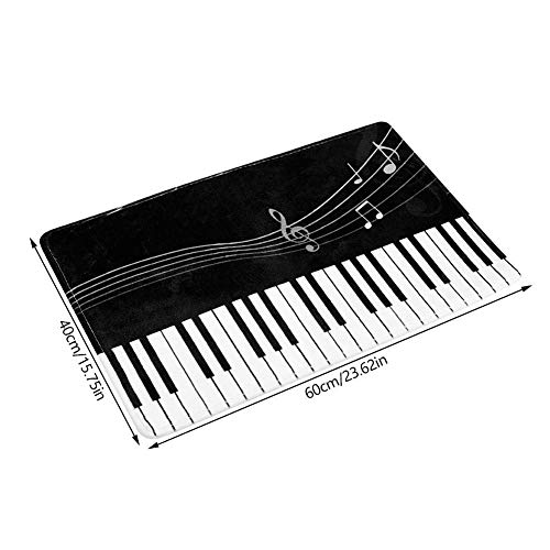 TOPINCN Musical Note Printing Non-Slip Bath Mat - Image 2