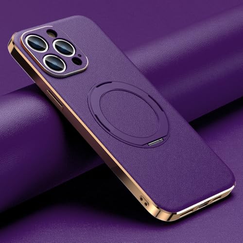 Housse iPhone 14 violette en cuir : le support idéal pour vos vidéos de cuisine