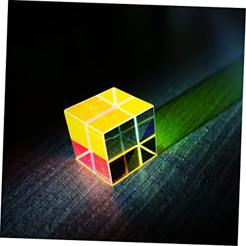 Mobestech Playset De Vidro Colorido Prisma Óptico Brinquedos Cubo Rgb Revestimento De Vidro Prisma D