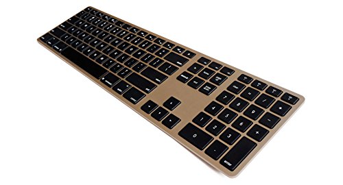 Matias FK418BTG Wireless Aluminum Keyboard for Mac, Windows, Android Devices (Gold)