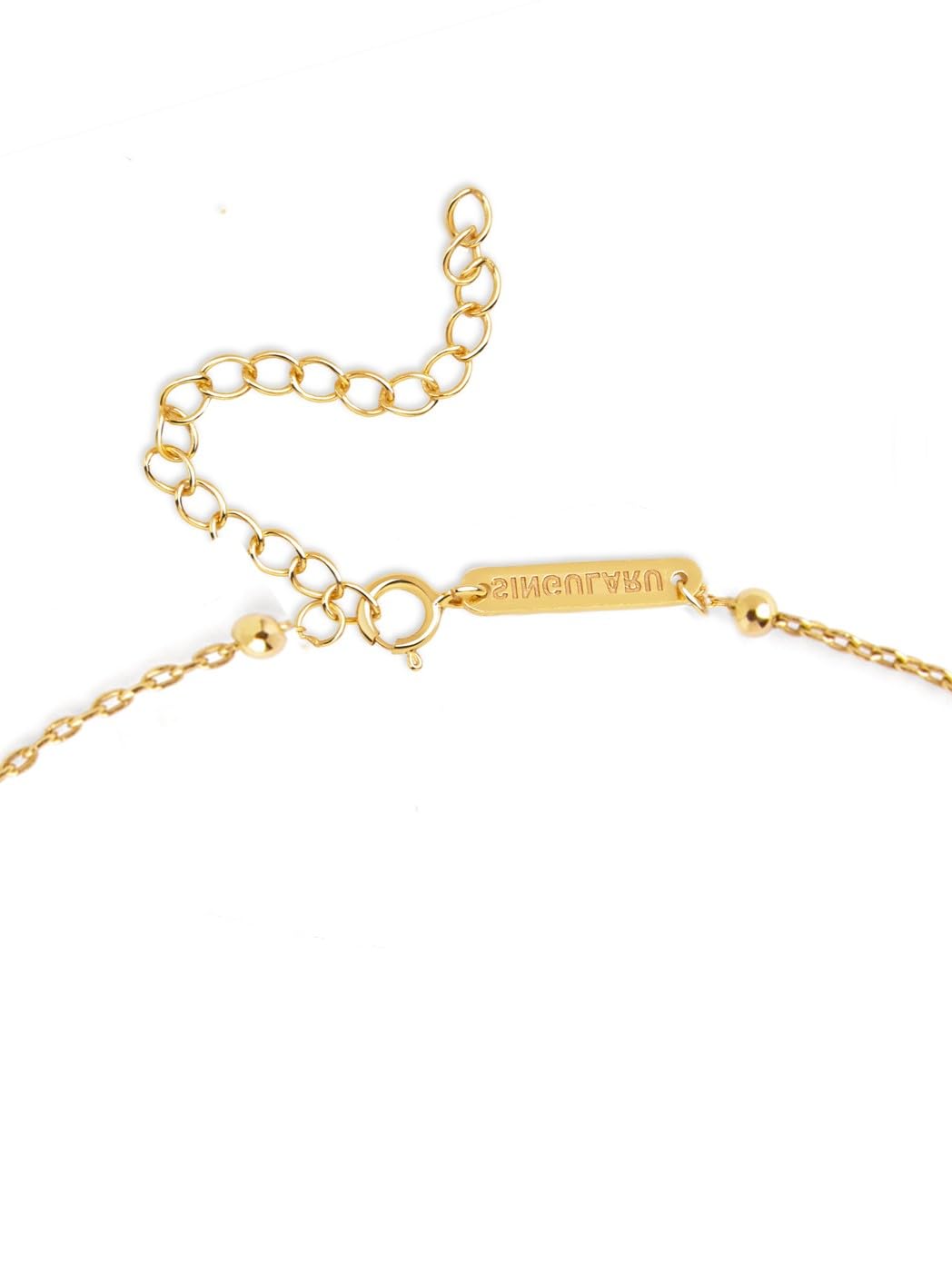 SINGULARU - Collar Dots. Colgante en Plata de Ley 925 con mini Bolitas a lo largo de la Cadena. Talla Unica. Baño de Oro de 18 Kt o Rodio. Joyas para Mujer