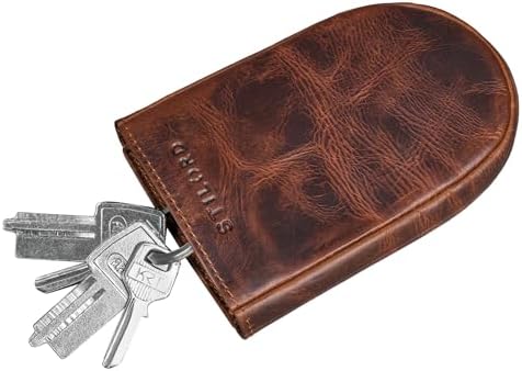 STILORD 'Toby' Key Organizer Leather Vintage Pencil Case for