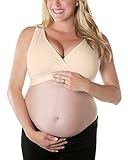 Kindred Bravely French Terry Scoopback Nursing Sleep Bra For Maternity/Breastfeeding (Medium, Beige)