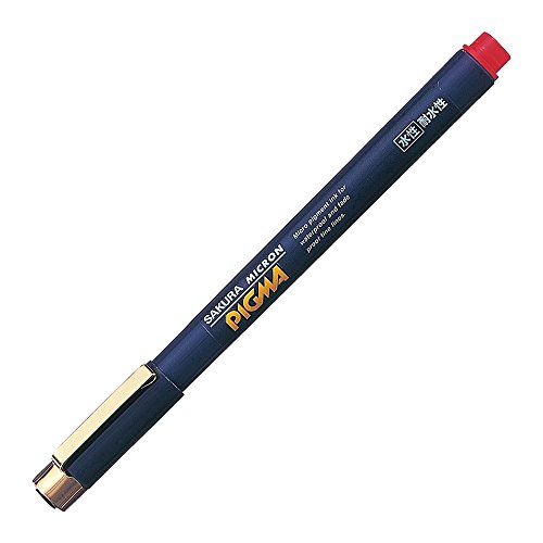 Sakura Pigma Micron stylo encre pigmentée rouge pointe fine 3