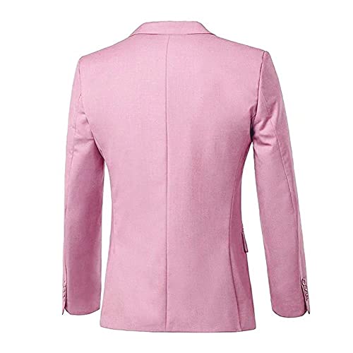 Image of Furuyal Men's Suits 3 Piece Slim Fit Suit Set,Two Button Wedding Business Tuxedo Solid Blazer Jacket Vest Pants with Tie