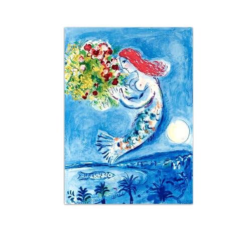 Peintures Marc Chagall Nice Soleil Fleurs impression toile affiche decoration murale 30x45