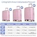 H.yeed 3 Piece Suitcase Set PP Hard Shell Luggage Set Lightweight Carry on Travel Hand Luggage with Spinner Wheels & TSA Lock 20" 24" 28" (Pink, 3 pcs Set)