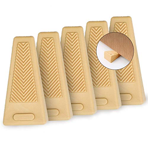 Preisvergleich Produktbild DoDoLar Türstopper Keil Türkeil rutschfeste Gummi, 5 Stück stapelbare Hochleistungs Türhalter, höhenverstellbarer und Stabiler Türstopper für Schlafzimmer / Küche / Arbeitszimmer / Wohnzimmer / Firmen
