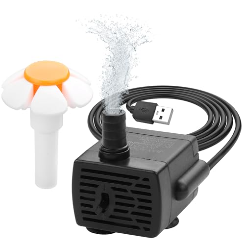 YAODHAOD 40 GPH Mini Submersible Pump, Small Fountain Pump (5W