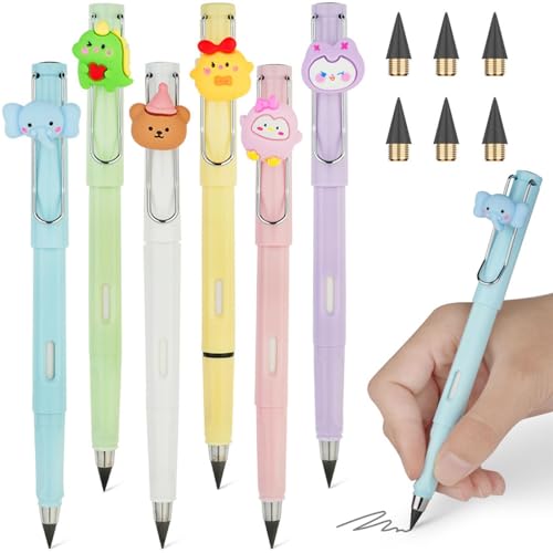 6 Sets Infinity Pencil, Reusable Inkless Pencil, No Sharpen Everl...