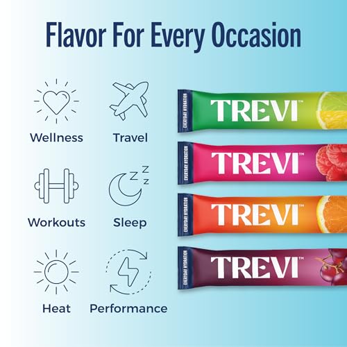 Image of TREVI Electrolytes Powder Packets, Sugar Free Hydration, Classic 20 Pack | Essential Daily Drink Mix, 0 Sugar, Magnesium, Potassium, Vitamin C, Calcium, B6 & B12 Vitamins