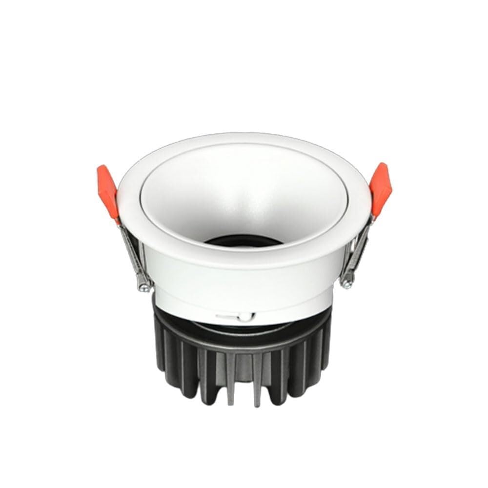 XBTGS LED-Einbauleuchte, 8,4 cm, 12 W, 3 CCT 3500 K/4000 K/6000 K wählbar, schmale Einfassung, LED-Dosenleuchten, Waschbecken-Ghts, Weiß - 6000 K, Weiß - 6000 K