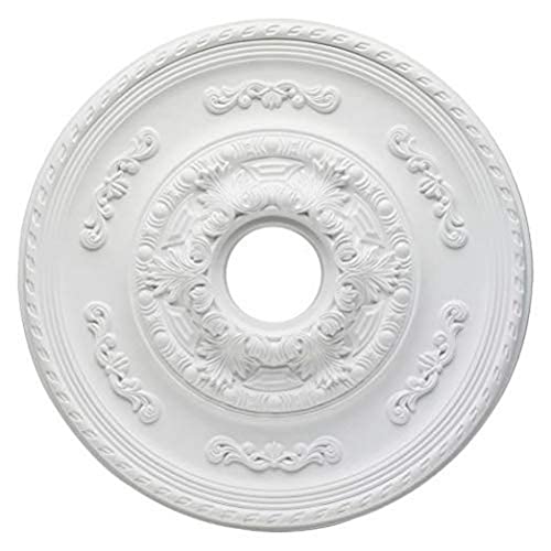 Rosetón para techo moldura decorativa blanca de 53,3 cm para salón