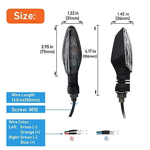 Welnent Led Turn Signal Light E-Mark Vehicle Inspection 4Pcs Set Motorbike Universal High Brightness Dc12V For Kawasaki Honda Yamaha Suzuki #TOP1