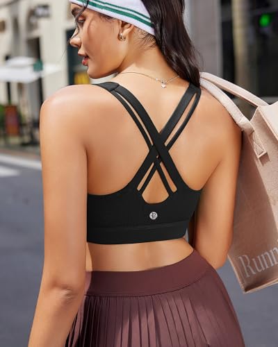 Image of RUNNING GIRL High Impact Sports Bras for Women, High Support Running Adjustable Workout Sports Bras with Sewn in Pads