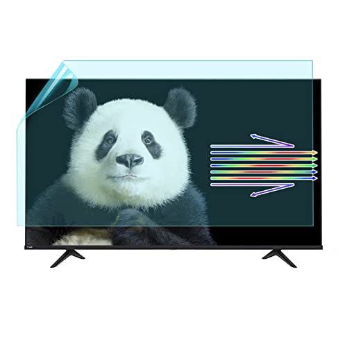 Anti-Blue Light TV Screen Protector Filter, Damage Protection Panel Glare Filter Film Blocking UV & Blue Light,50
