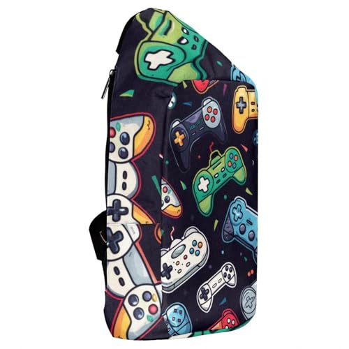 Bolsa de viaje ligera estilo gamepad con correa de hombro ajustable 4