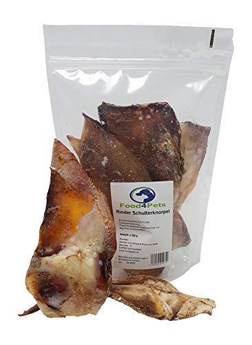 Food4Pets Rinder Schulterknorpel 250g Hundeleckerli für große Hunde Natürlicher Kausnack zur Zahnpflege und Beschäftigung - Getreidefrei und proteinreich
