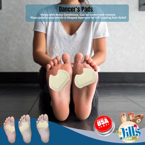 Image of Dr. Jill's Foot Pads, Latex Free, YJ30-4056, Sesamoid Pad Skived 1 /4 inch Felt -Left- (12 Pack) Dancers Pad