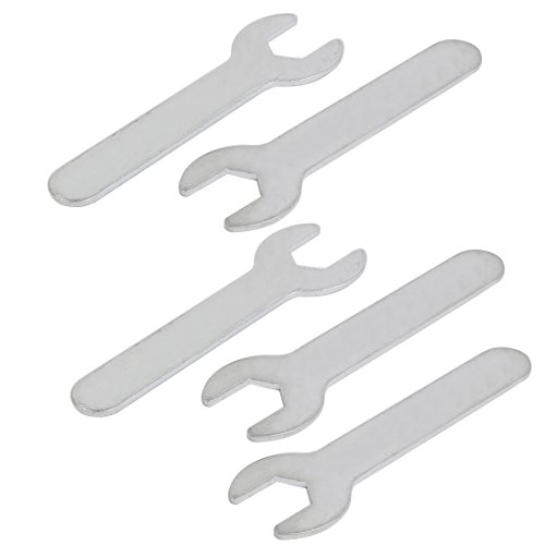 Aexit 5pcs 10mm Power supply and power module Single Ended U-Shaped Open End Wrench Spanner Repair Tool Silver Tone