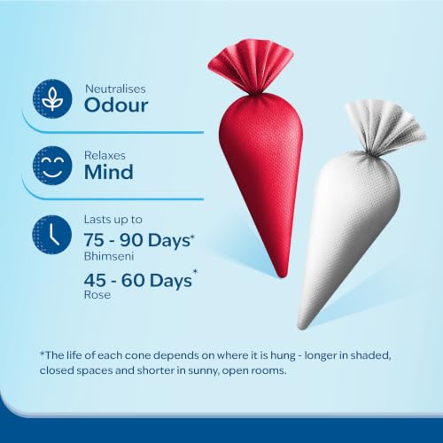 Image of CamPure Camphor Cone (1 Rose + 1 Bhimseni) Pack Of 2-100% Organic | Air Freshener For Car, Wardrobe, Office Cabin's, Drawers, Travel Bag & Bathroom