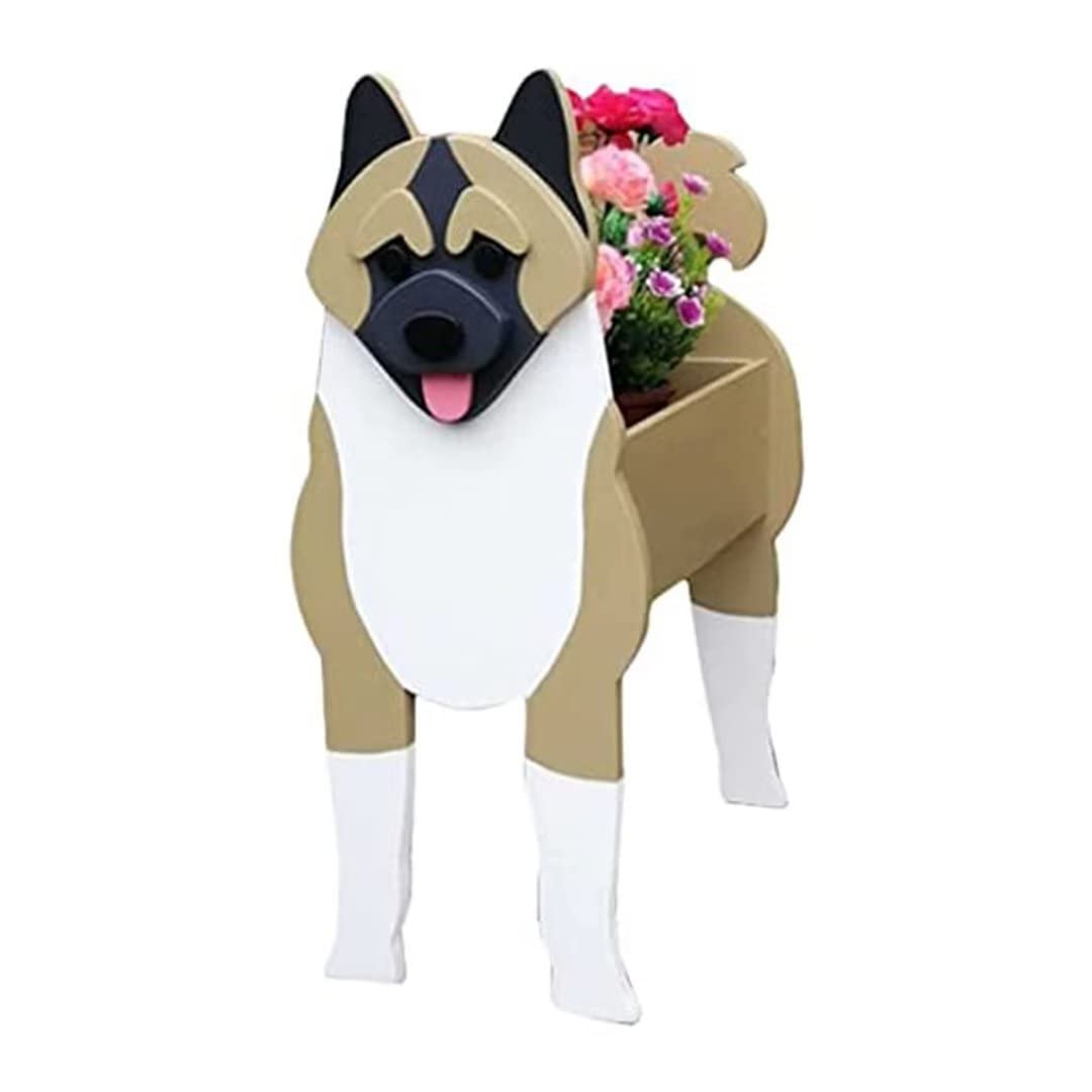 EIMOPE Dog Planter Pot, Animal Shaped Flower Planter Plant Pots, Cartoon Pet Dog Planter Flower Pot, Plant Pots Container Holder for Outdoor Indoor Garden Flower Cactus Air Plants — image 1