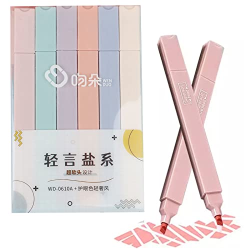 Highlighter,Subrayadores Pastel,Resaltadores,Subrayadores Pastel, Papelería de Oficina Escolar, Accesorios Para Diario de Balas Cover