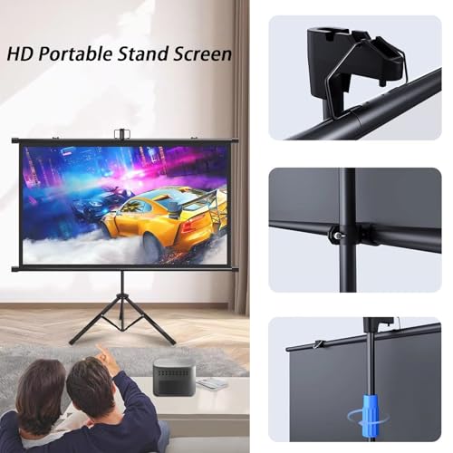 Pantalla portátil con trípode para proyector 60" 16:9 miniatura 3