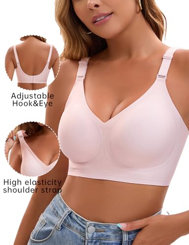 Womens Deep V Bras Wireless Comfortable Bra Supportive No Underwire Bras Tshirt Push Up Bralettes Plunge Seamless Bra2