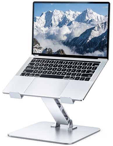 Niweya Adjustable Ergonomic Laptop Stand for Desk, Foldable Computer Stand, Stable Aluminum Lectern...
