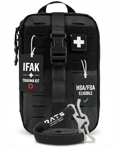 MY MEDIC MyFAK PRO Ifak First Aid Kit - 140 Life Saving Trauma and Medical Items - HSA FSA Survival Kit for Camping or Your Car - Black