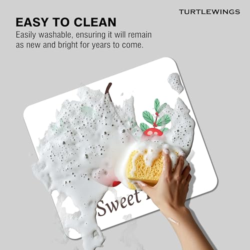 Image of TURTLEWINGS | Mousepad |Aesthetic Strawberry Mousepad - 22x18 cm, 3mm Thick | Abstract Design Non-Slip Rubber Base | Office, Study & Gaming Use | Premium Smooth Surface 2 (Design 08)