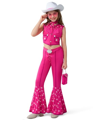 Disfraz de Vaquera Rosa para Niñas Talla Grande miniatura 3