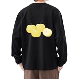 [BFLCWM] 長袖tシャツ メンズ 秋の味覚の梨 秋服 ロングtシャツ ティーシャツ トップス 丸首 インナーシャツ おしゃれ カジュアル ファッション 普段着