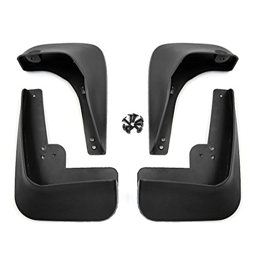 uxcell Black Plastic Car Front Rear Fender Mud Flaps Mudguards Splash Guards Set for Hyundai Sonata 2010-2015