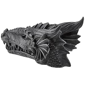 Design toscano stryker the smoking dragon sculptural incense box  urban country home decor