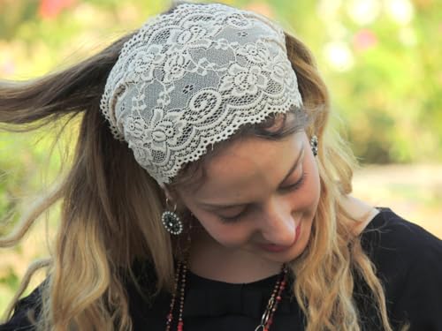 Image of ABEEHA Lace Head Band for Women, Lycra Stretch Hair Band, Multicolor Floral Lace, Soft & Comfortable, Hijab Styling Use, Pack of 6