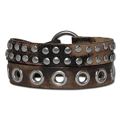 SilberDream Pulsera de piel de vacuno curtida marrón unisex de cuero de vaca LA5645B, 16 centimeters, Cuero Cuero Piel de vaca curtida Cover