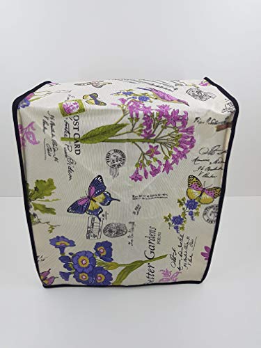 Funda DE Tela Antimanchas para THERMOMIX TM6 TM5 TM31. Cubre LA MÁQUINA + VAROMA. Mod Mariposas