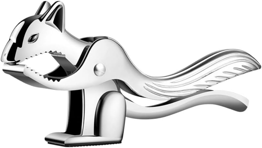 DONGKER Nut Cracker,1/2 PCS Squirrel Shape Nut Cracker Tool Zinc Alloy Pecan Crackers with Non Slip Handle & Non-slip Bottom for Breaking All Nuts