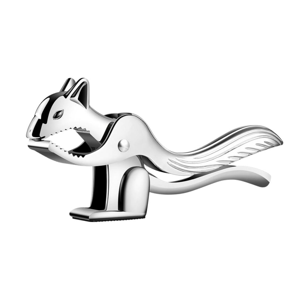 Dongker 1 Pcs Nut Cracker,1/2 Pcs Squirrel Shape Nut Cracker Tool Zinc Alloy Pecan Crackers With Non Slip Handle & Non-Slip Bottom For Breaking All Nuts