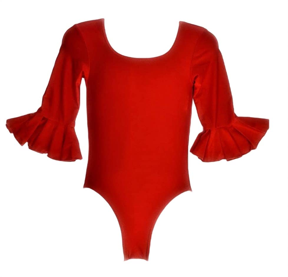 Body rojo para Flamenco y Danza, rojo, S