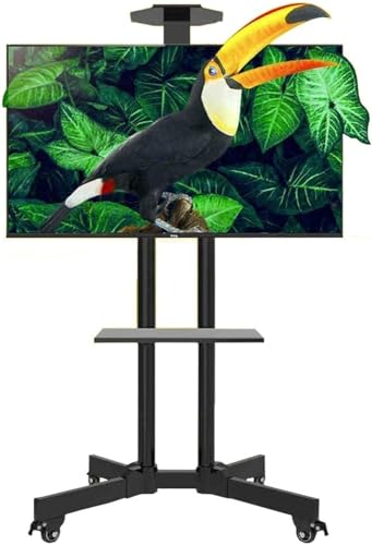 Soporte móvil para TV con ruedas y ajuste de altura miniatura 1