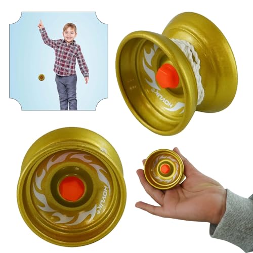 SRVertex Yoyo en métal pour Enfants débutants, roulement à Retour Automatique, Yo-yo réactif pour Jouer des Tours de Cordes Professionnels divertissants,...