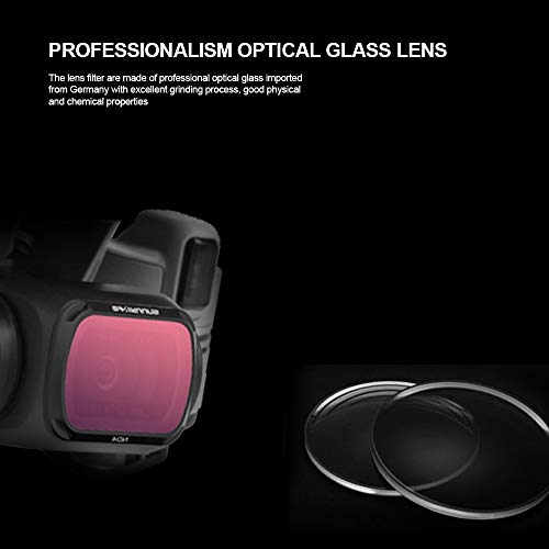Filtro de lentes, Entweg para DJI Mavic Air 2 Drone 4pcs Conjunto de Filtros de Lente MCUV CPL ND4 N