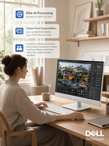 Image of Dell 27 All in One PC Intel Ultra 7 355 64GB 4TB Touch Windows 11 Pro