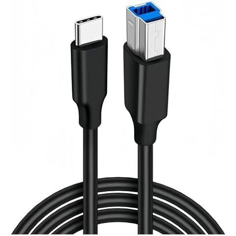 URELEGAN USB 3.0 B Cable, USB 3-B Male to USB C Cable, 6ft USB C to USB 3.1 Type B Cable 5Gbps High Speed Printer Cord for Computer, Phone, Docking Station, External Hard Drivers, Scanner and More Cover