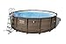 Produktbild Bestway Power Steel Frame Pool Deluxe Komplettset, rund, braun, 488 x 122 cm